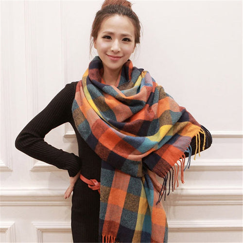 2019 Plaid Winter Scarf Women neck head Scarves Fashion Casual Scarfs Cashmere ladies shawls and wraps Bufandas Hombre