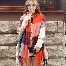 Load image into Gallery viewer, 2019 Plaid Winter Scarf Women neck head Scarves Fashion Casual Scarfs Cashmere ladies shawls and wraps Bufandas Hombre