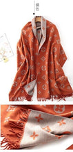 Load image into Gallery viewer, 2019 autumn and winter new scarf double-sided scarf female fashion   warm thick shawl Cashmere Clover scarf female Printed scarf