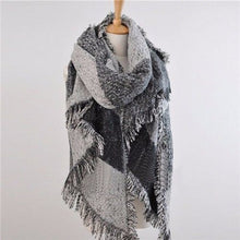 Load image into Gallery viewer, Fashion Large Scarves Women Long Cashmere Winter Wool Blend Soft Warm Plaid Scarf Wrap Shawl Plaid Scarf